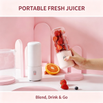 Portable Wireless Juicer Cup, USB Rechargeable Mini Blender, Twin Cups Design Personal Fresh Juice Mixer for Travel, Office, Gym - Image 5