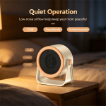 Desktop Mini Space Heater, 2 Heat Settings 22dB Quiet Personal Electric Heater with 90° Adjustable Angle & Overheat Protection for Office Desk Bedroom Dorm Home Use - Image 5