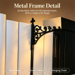 Mini Street Lamp Bookend Night Light, Vintage Gothic Iron Art LED Book Stopper with Warm Dimmable Light, 2 Styles Tabletop & Clip On Bookend Lamp for Bookshelf Bedroom Decor Reader Gift - Image 3