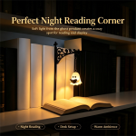 Mini Street Lamp Bookend Night Light, Vintage Gothic Iron Art LED Book Stopper with Warm Dimmable Light, 2 Styles Tabletop & Clip On Bookend Lamp for Bookshelf Bedroom Decor Reader Gift - Image 4