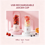 Portable Wireless Juicer Cup, USB Rechargeable Mini Blender, Twin Cups Design Personal Fresh Juice Mixer for Travel, Office, Gym - Image 4