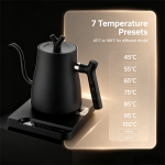 Temperature Control Gooseneck Electric Kettle, 1L 7 Temperature Levels 1000W Pour Over Coffee Tea Kettle with Dual Spout & Lid Options for Home Office Cafe Tea Room Use - Image 5