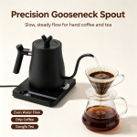 Temperature Control Gooseneck Electric Kettle, 1L 7 Temperature Levels 1000W Pour Over Coffee Tea Kettle with Dual Spout & Lid Options for Home Office Cafe Tea Room Use - Image 4